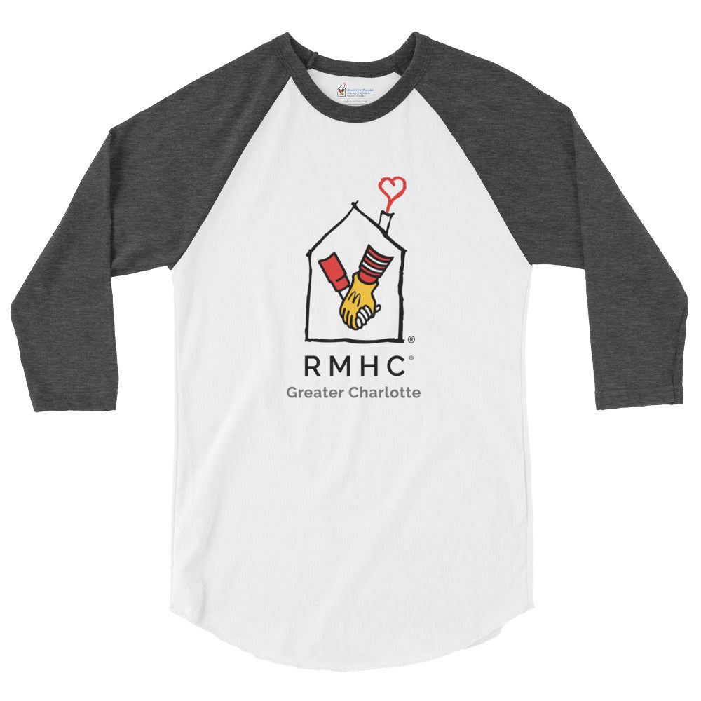 RMHC of Greater Charlotte - 3/4 Sleeve Raglan Shirt