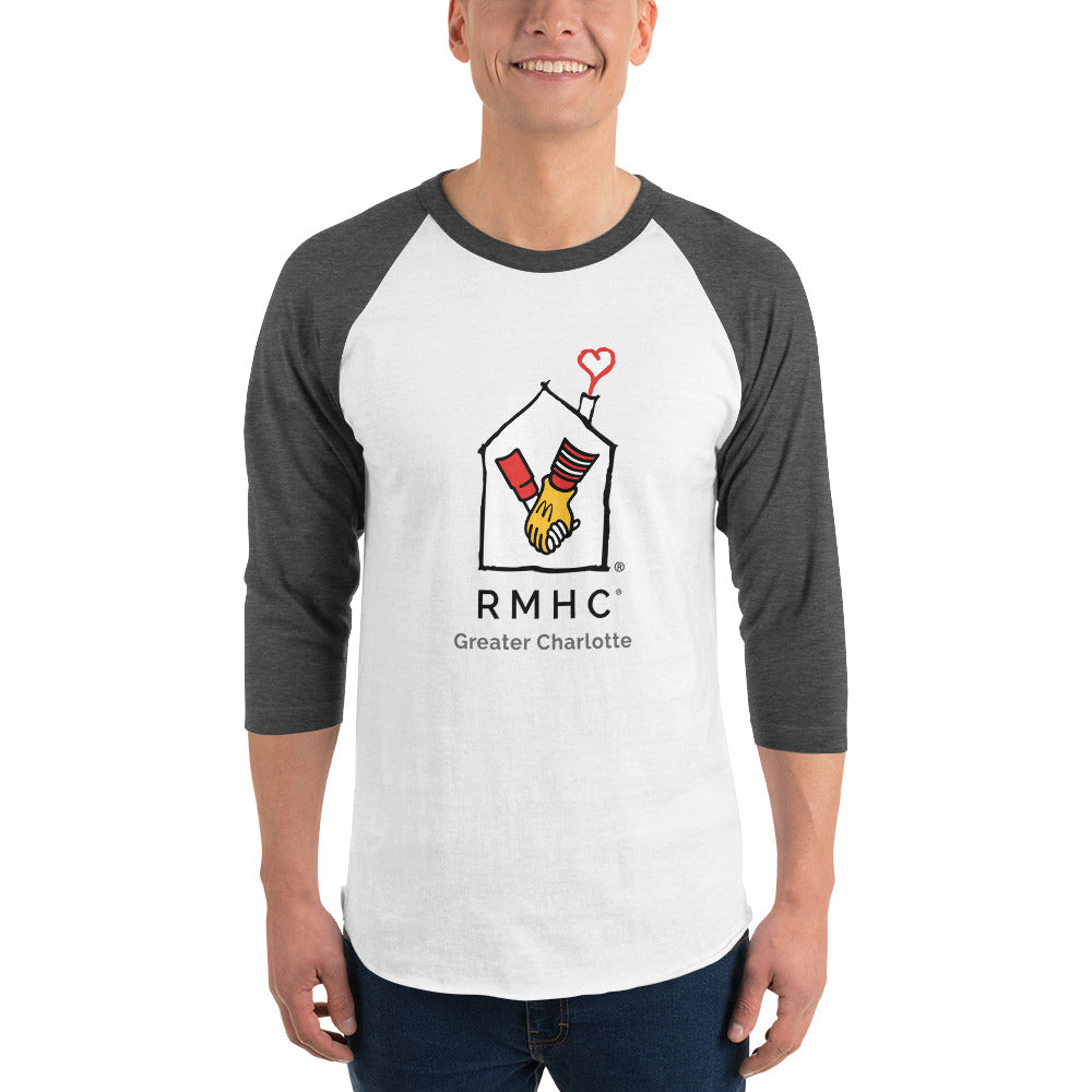 RMHC of Greater Charlotte - 3/4 Sleeve Raglan Shirt