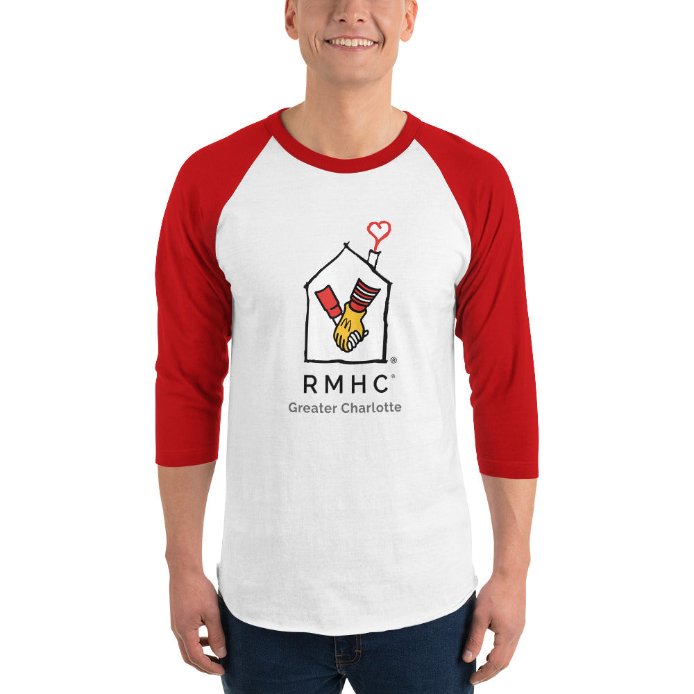 RMHC of Greater Charlotte - 3/4 Sleeve Raglan Shirt