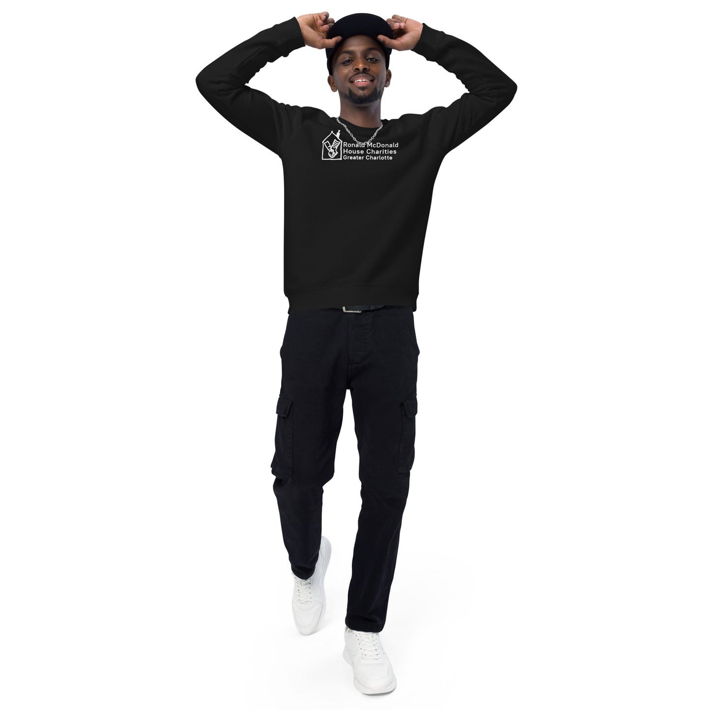 RMHC of Greater Charlotte - Unisex Organic Raglan Sweatshirt