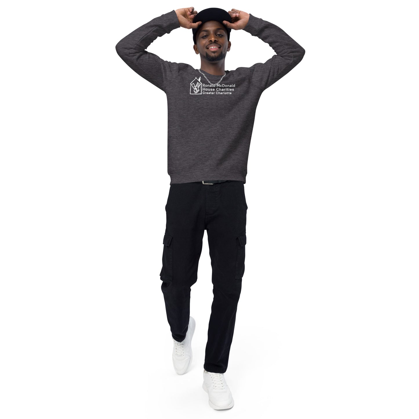 RMHC of Greater Charlotte - Unisex Organic Raglan Sweatshirt