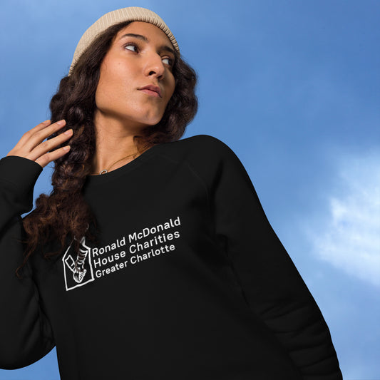 RMHC of Greater Charlotte - Unisex Organic Raglan Sweatshirt